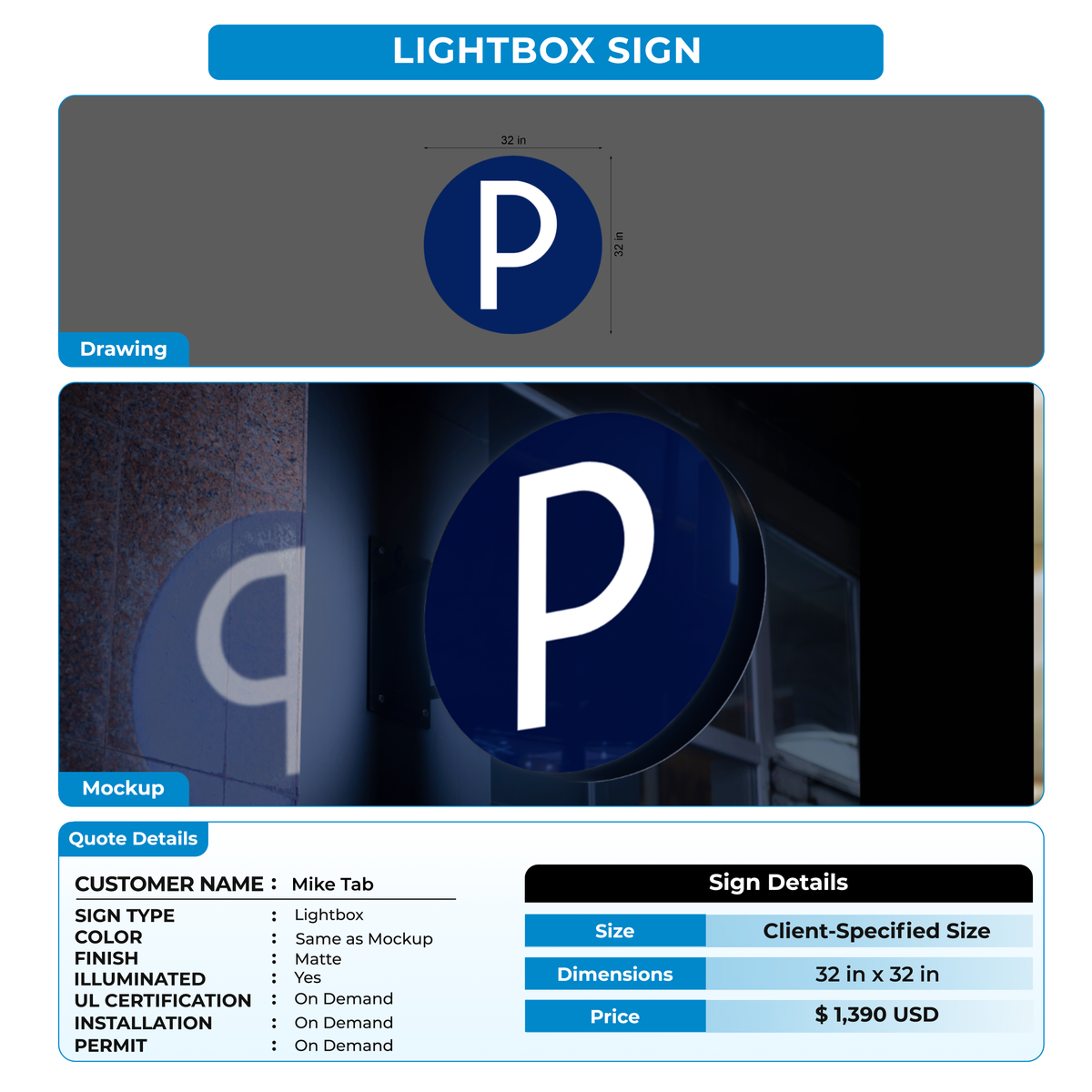 Lightbox for Mike Tab