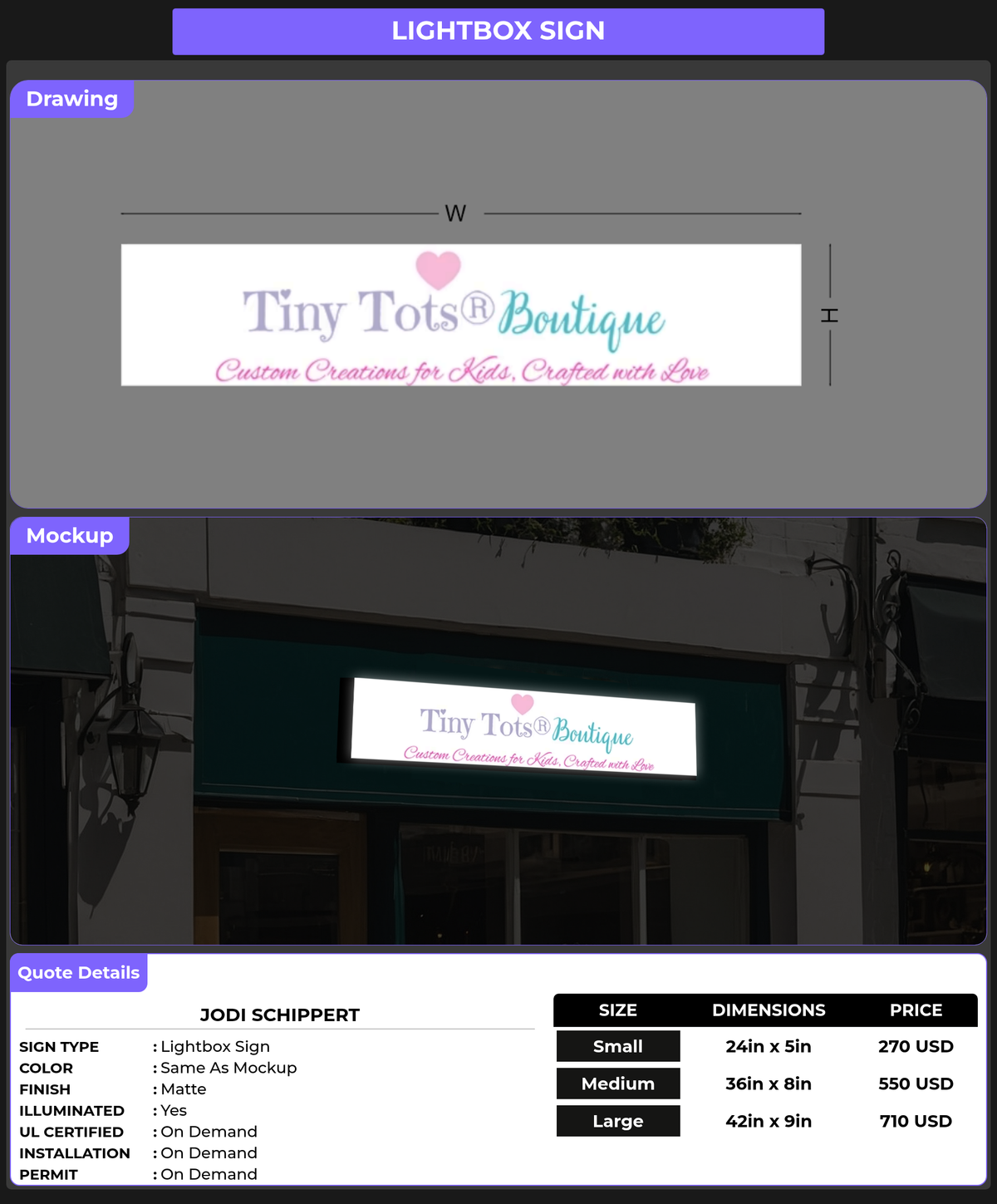 CUSTOM MOCKUP SIGN FOR Jodi Schippert