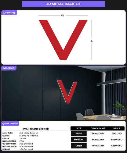 CUSTOM MOCKUP SIGN FOR evangeline leeder