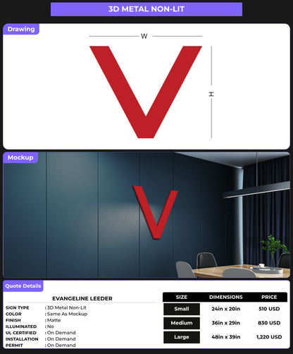 CUSTOM MOCKUP SIGN FOR evangeline leeder