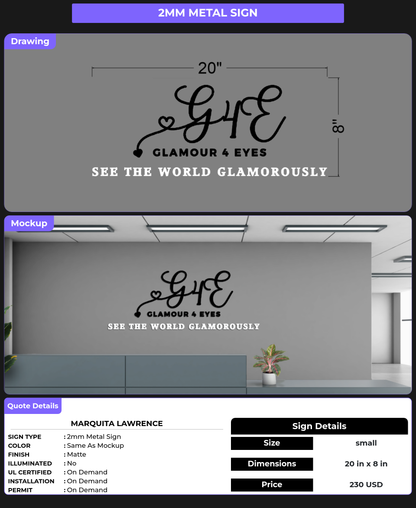 CUSTOM MOCKUP SIGN FOR Marquita Lawrence