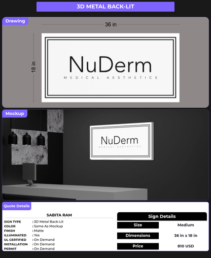 CUSTOM MOCKUP SIGN FOR Sabita Ram