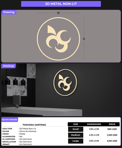 CUSTOM MOCKUP SIGN FOR Thayana Santana