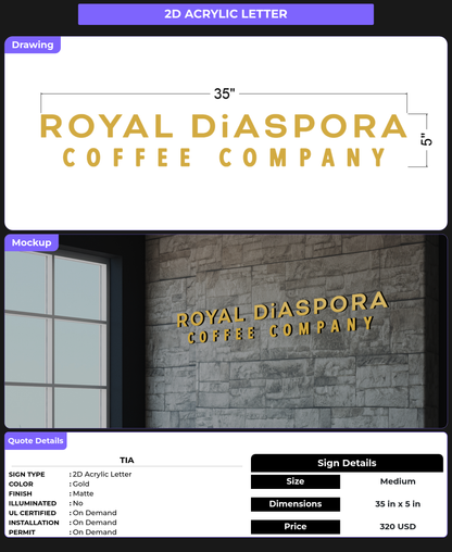 CUSTOM MOCKUP SIGN FOR Tia