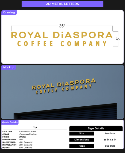CUSTOM MOCKUP SIGN FOR Tia