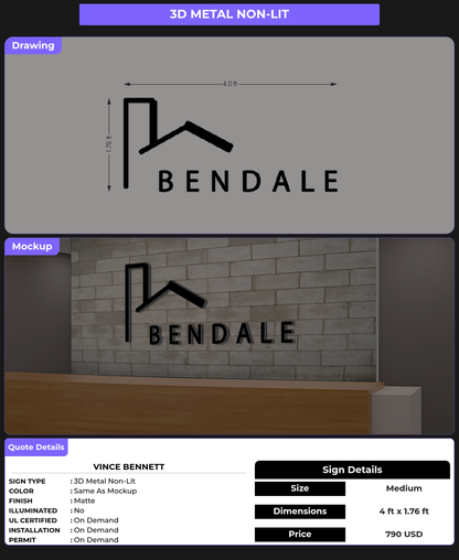 CUSTOM MOCKUP SIGN FOR Vince Bennett