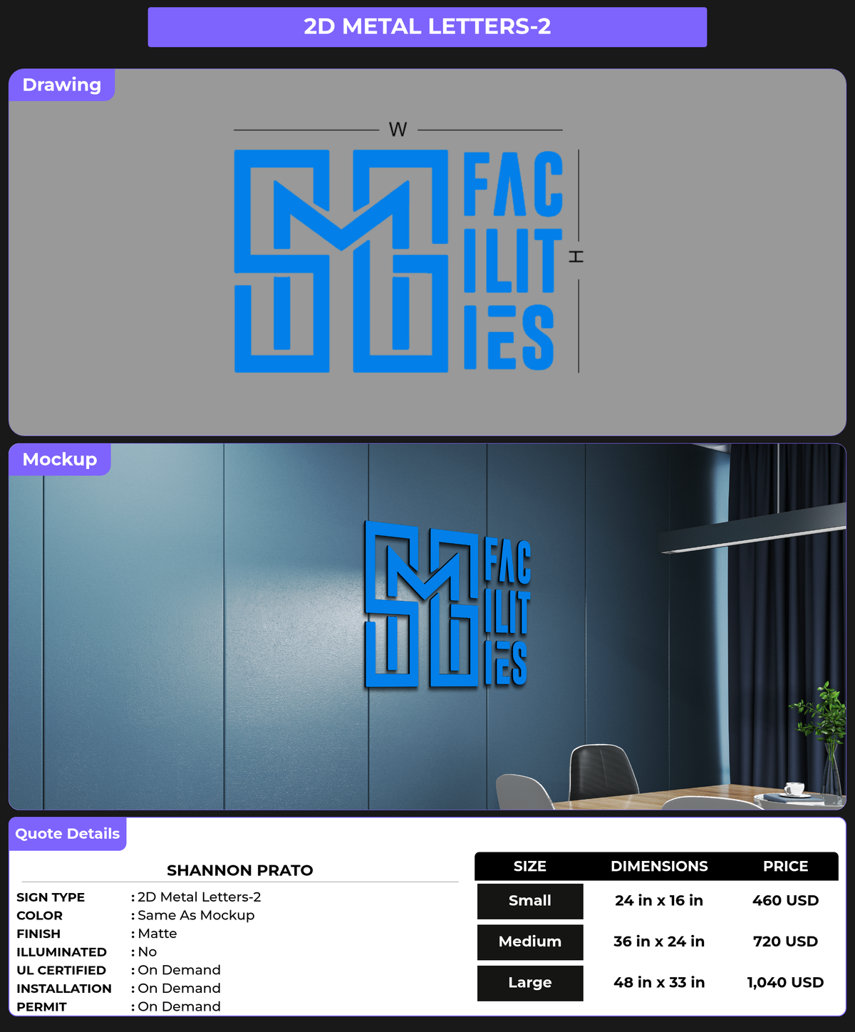 CUSTOM MOCKUP SIGN FOR Shannon prato