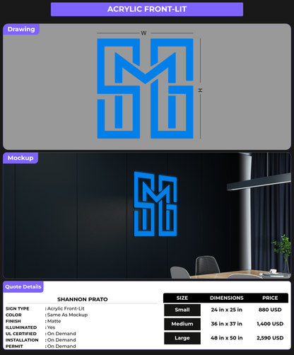 CUSTOM MOCKUP SIGN FOR Shannon prato