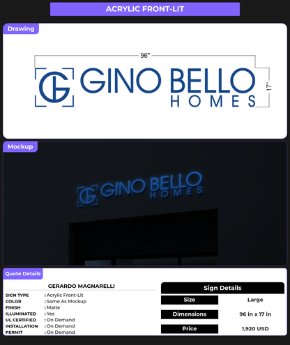 CUSTOM MOCKUP SIGN FOR gerardo magnarelli