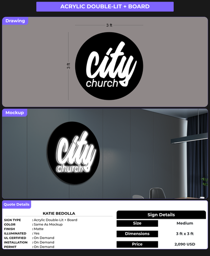 CUSTOM MOCKUP SIGN FOR Katie Bedolla