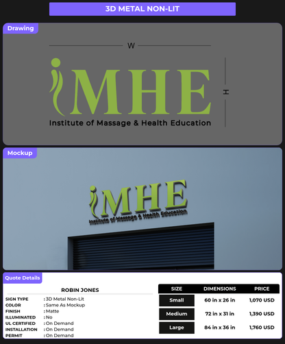 CUSTOM MOCKUP SIGN FOR Robin Jones