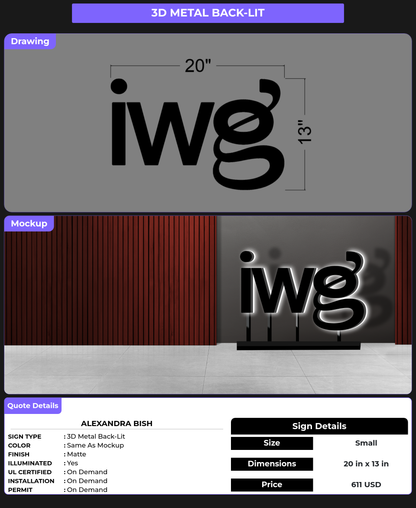 CUSTOM MOCKUP SIGN FOR Alexandra Bish