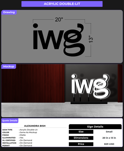 CUSTOM MOCKUP SIGN FOR Alexandra Bish