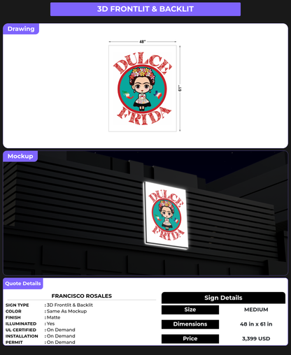 CUSTOM MOCKUP SIGN FOR Francisco Rosales