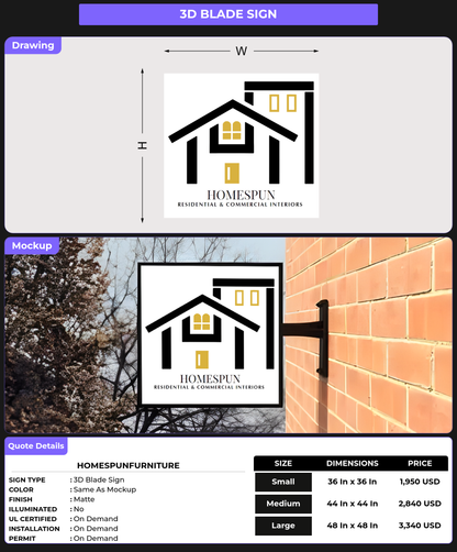 CUSTOM MOCKUP SIGN FOR homespunfurniture