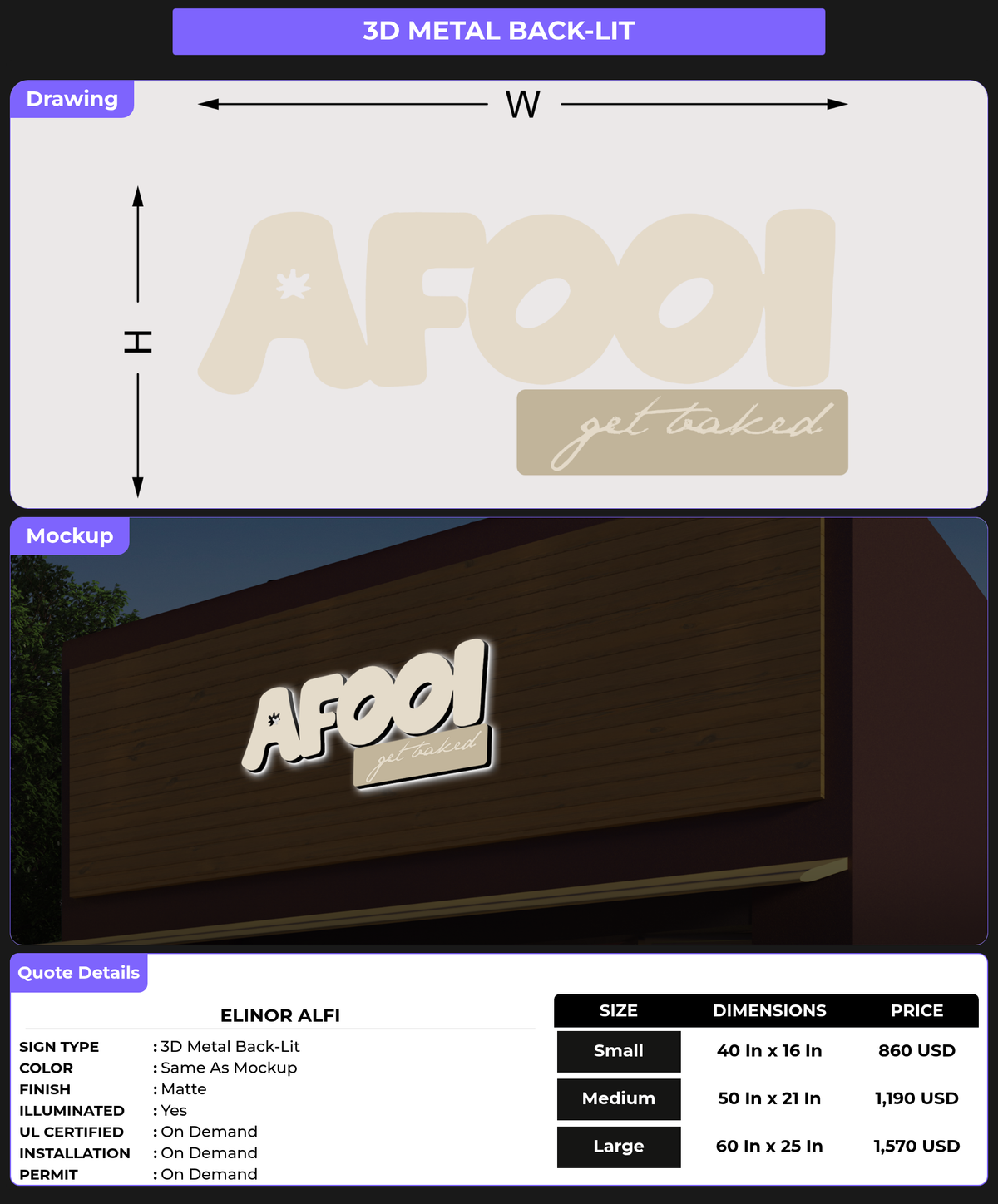 CUSTOM MOCKUP SIGN FOR Elinor Alfi