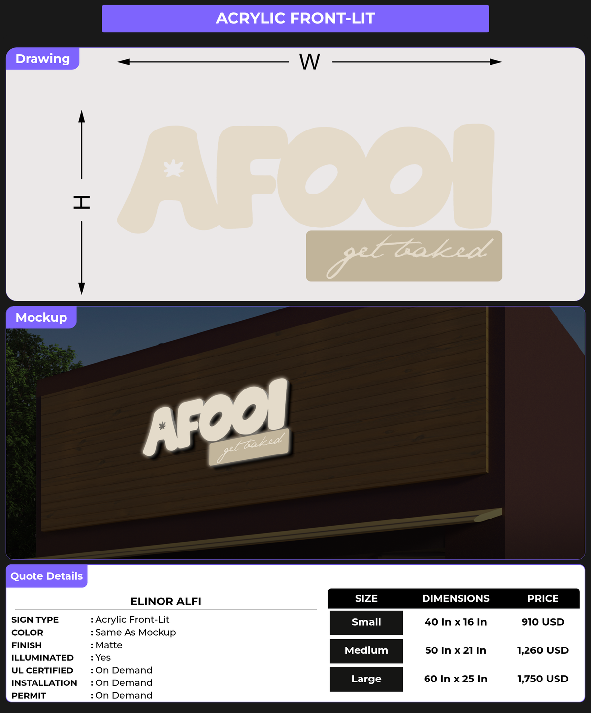 CUSTOM MOCKUP SIGN FOR Elinor Alfi