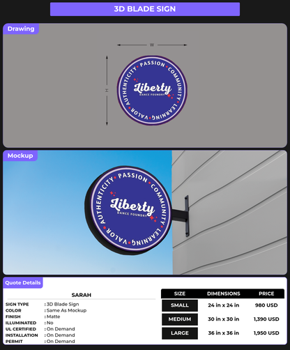 CUSTOM MOCKUP SIGN FOR Sarah