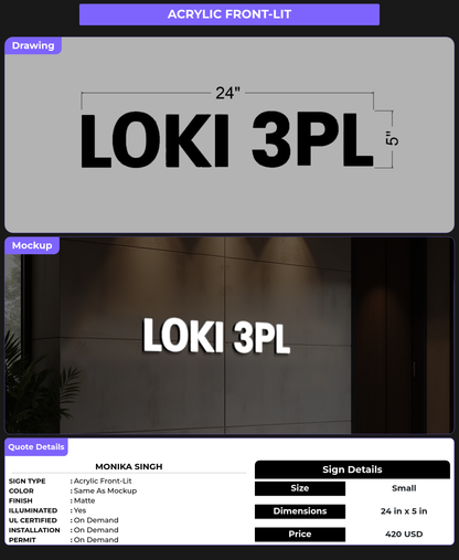 CUSTOM MOCKUP SIGN FOR Monika Singh