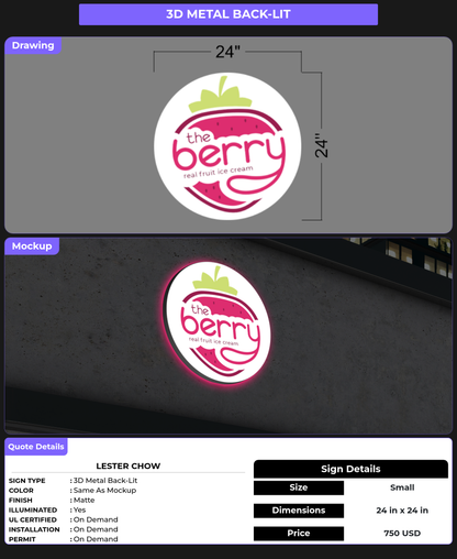 CUSTOM MOCKUP SIGN FOR Lester Chow