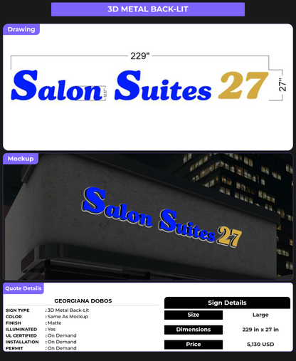 CUSTOM MOCKUP SIGN FOR Georgiana Dobos