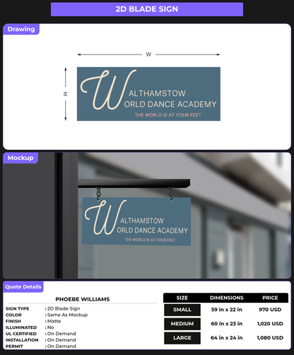 CUSTOM MOCKUP SIGN FOR Phoebe Williams