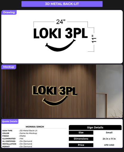 CUSTOM MOCKUP SIGN FOR Monika Singh