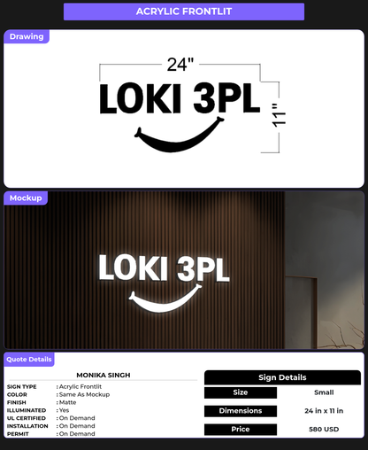 CUSTOM MOCKUP SIGN FOR Monika Singh