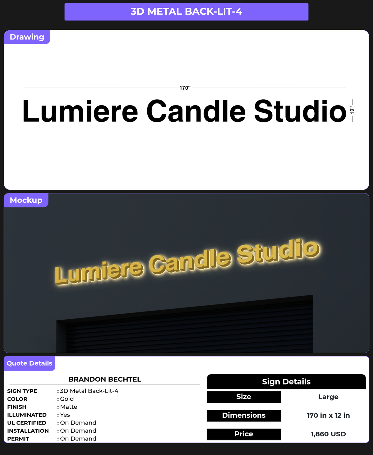 CUSTOM MOCKUP SIGN FOR Brandon Bechtel