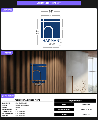 CUSTOM MOCKUP SIGN FOR Alexandra Biancofiore