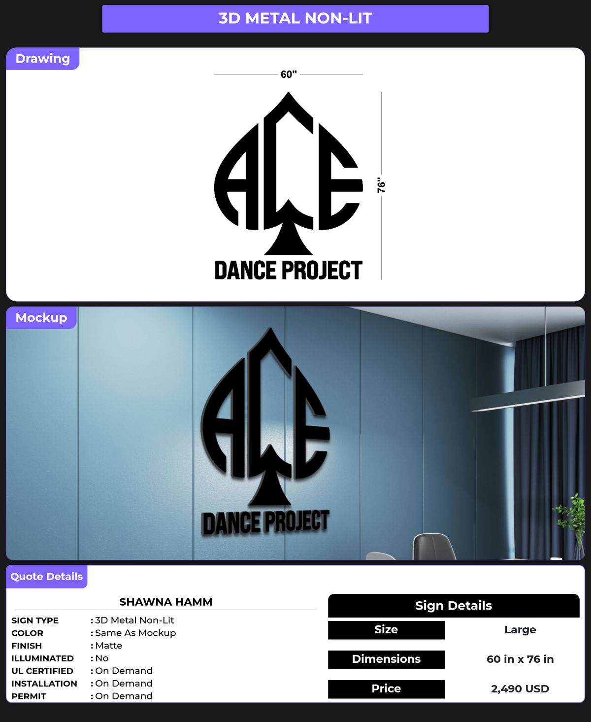 CUSTOM MOCKUP SIGN FOR Shawna Hamm