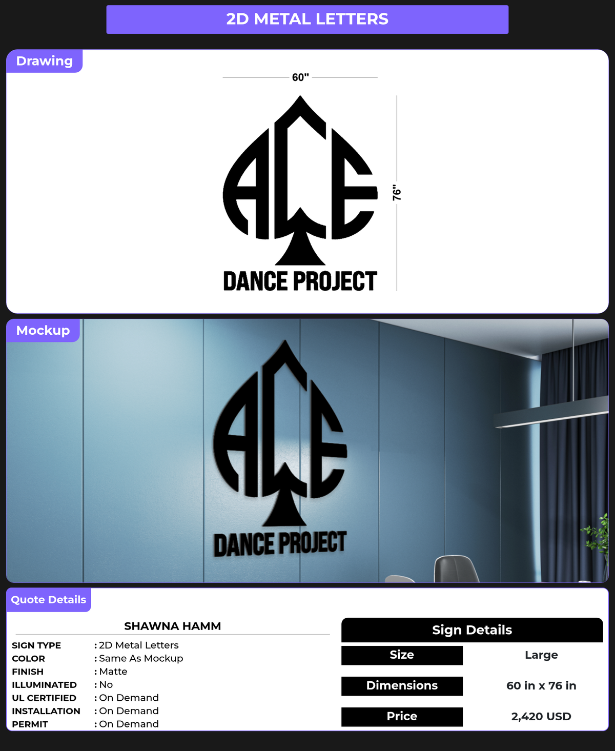CUSTOM MOCKUP SIGN FOR Shawna Hamm