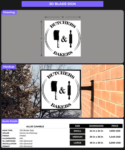 CUSTOM MOCKUP SIGN FOR Allie Gamble