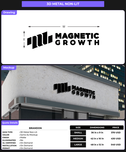 CUSTOM MOCKUP SIGN FOR Brandon