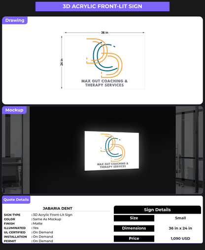 CUSTOM MOCKUP SIGN FOR Jabaria Dent