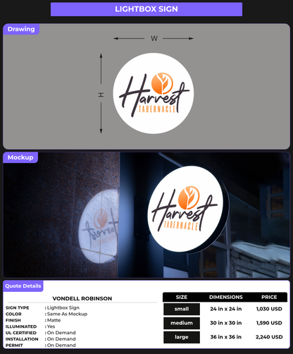 CUSTOM MOCKUP SIGN FOR Vondell Robinson
