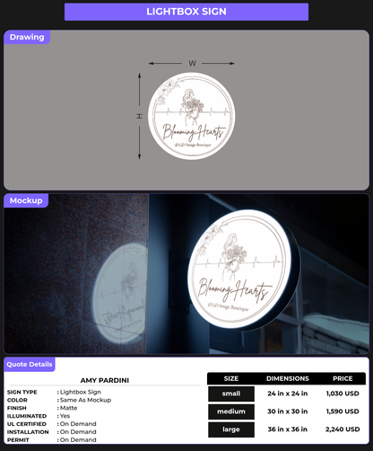 CUSTOM MOCKUP SIGN FOR Amy Pardini