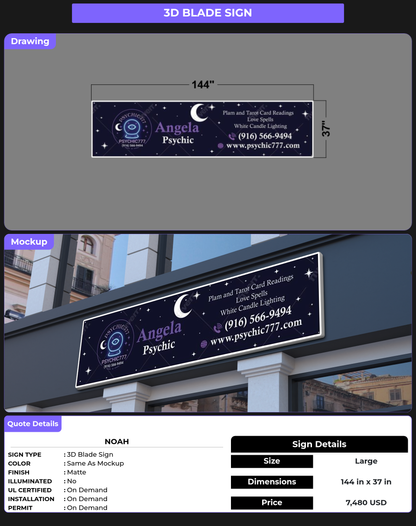 CUSTOM MOCKUP SIGN FOR Noah