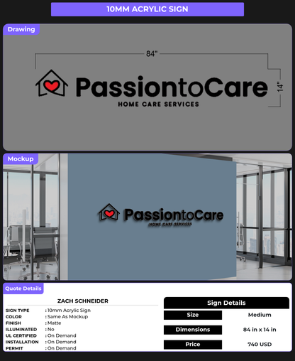 CUSTOM MOCKUP SIGN FOR Zach Schneider