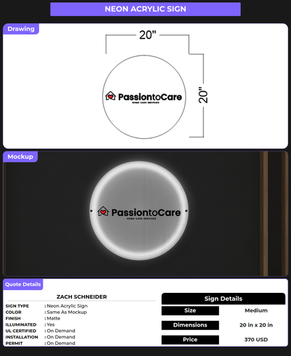CUSTOM MOCKUP SIGN FOR Zach Schneider