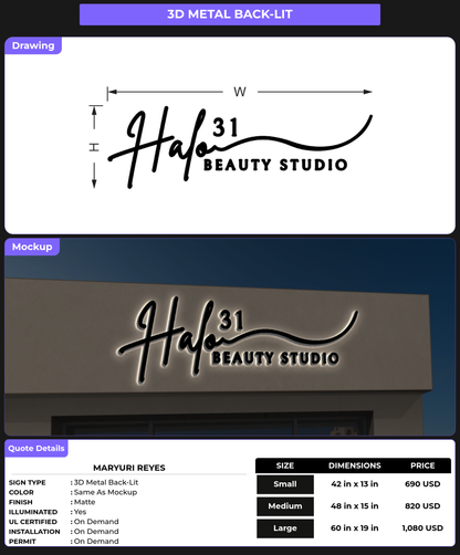 CUSTOM MOCKUP SIGN FOR Maryuri Reyes