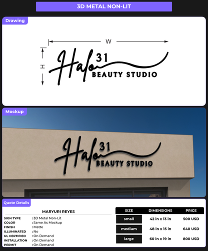 CUSTOM MOCKUP SIGN FOR Maryuri Reyes