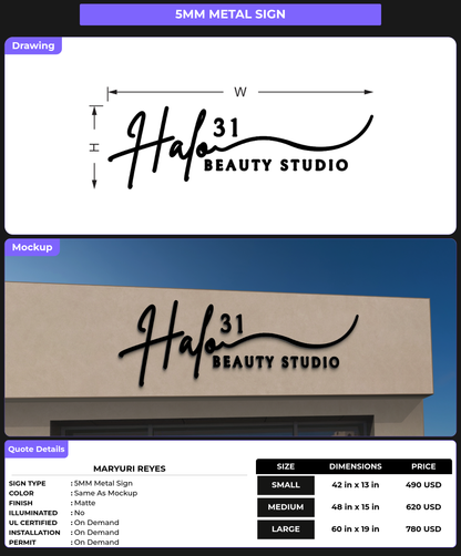 CUSTOM MOCKUP SIGN FOR Maryuri Reyes