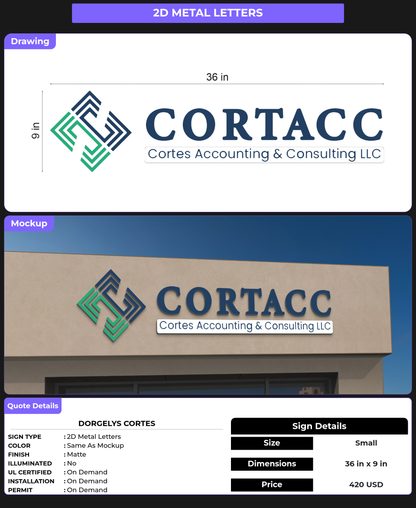 CUSTOM MOCKUP SIGN FOR Dorgelys Cortes