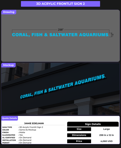 CUSTOM MOCKUP SIGN FOR Jamie Edelman