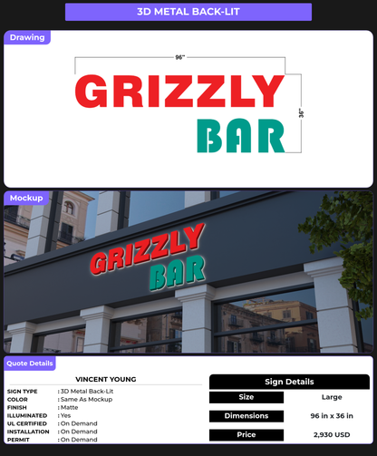 CUSTOM MOCKUP SIGN FOR Vincent Young