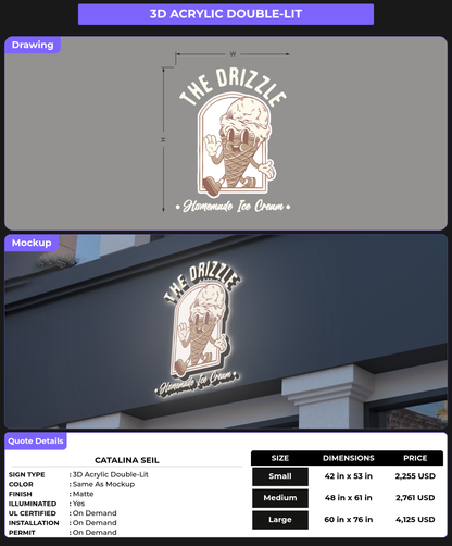 CUSTOM MOCKUP SIGN FOR Catalina Seil