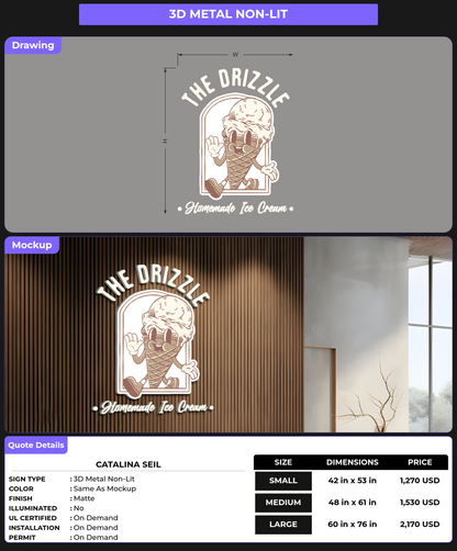 CUSTOM MOCKUP SIGN FOR Catalina Seil