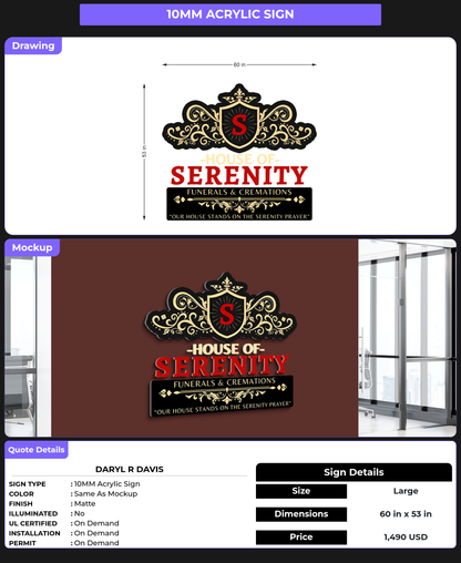 CUSTOM MOCKUP SIGN FOR Daryl R Davis