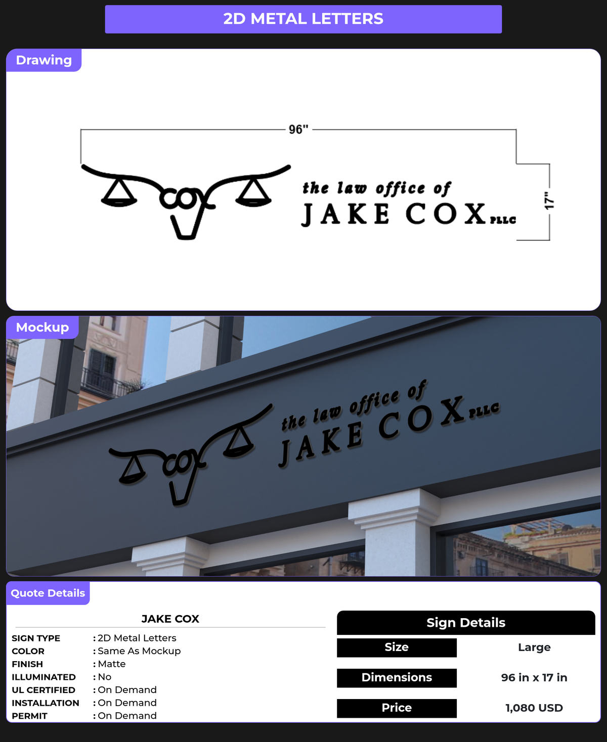 CUSTOM MOCKUP SIGN FOR Jake Cox